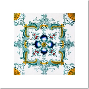 Victorian Wall Tiles Pattern Posters and Art